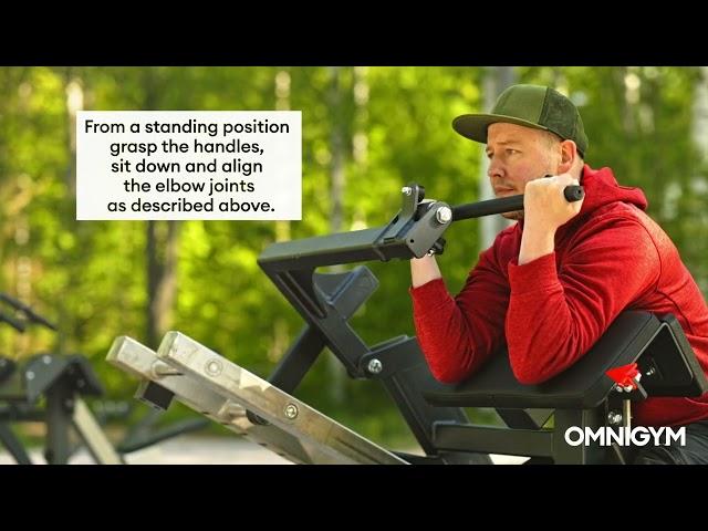 How to use Omnigym Seated biceps curl outdoor fitness equipment