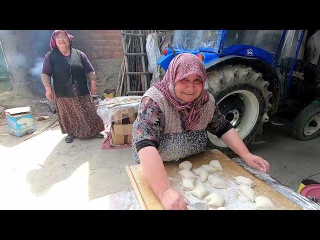 Terekmek yufka nasıl yapılır evin önünde etli ekmek