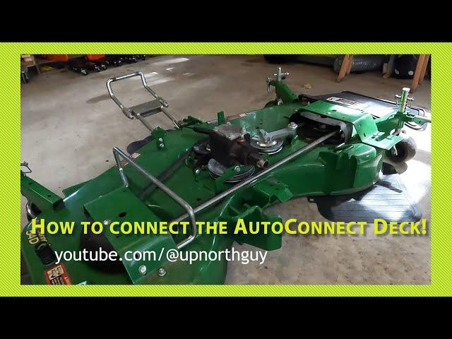 How to Connect the John Deere Mid Mount AutoConnect Mower Deck -  Short Version!