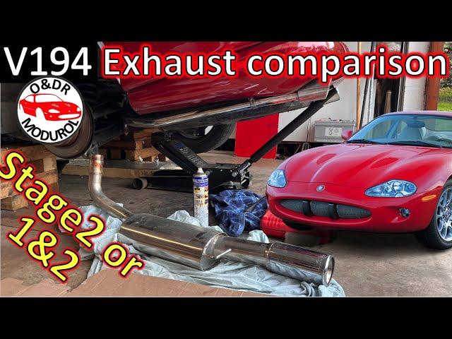 Jaguar XK8 Exhaust noise comparison Stage 2 or Stage 1&2 XKR / X100 V194