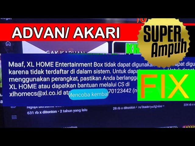 STB AX810 /AT01, Ax512 Hilangkan Notifikasi layanan xlhome mudah-cek deskripsi