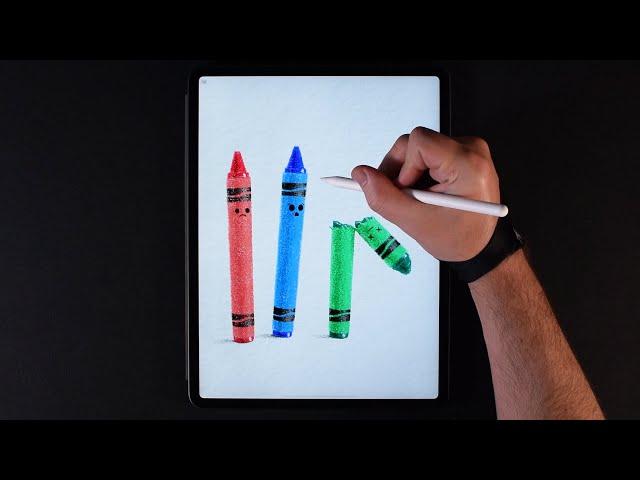 Broken Crayon - Procreate Drawing on iPad Pro