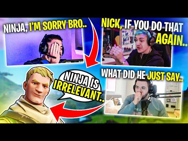 Ninja *THREATENS* Nickmercs..RANDOM FILL ROASTS HIM! Feat Ninja & CouRageJD