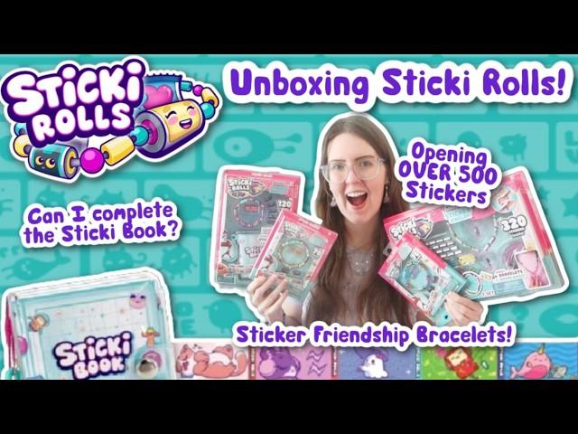 Unboxing the whole Sticki Rolls range! Sticki Book, Sticki Bracelets and Sticki Station!