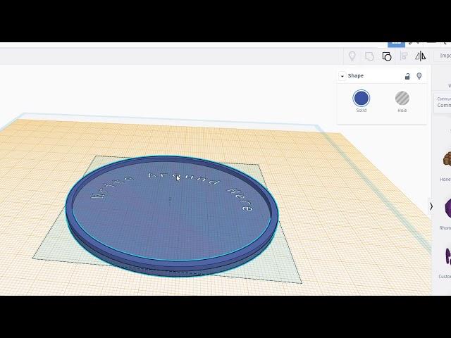 Design your own coaster using Tinkercad