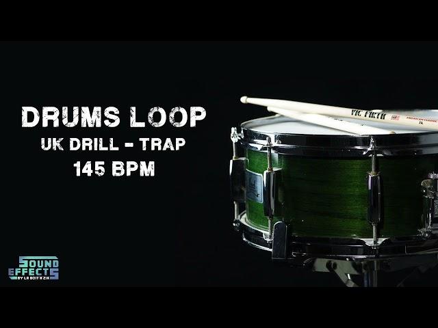 FREE DRUMS LOOP - UK Drill - 145 BPM 