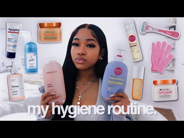 MY HYGIENE ROUTINE  | *how to smell good 24/7* skin, hair, + dental care & shower routine