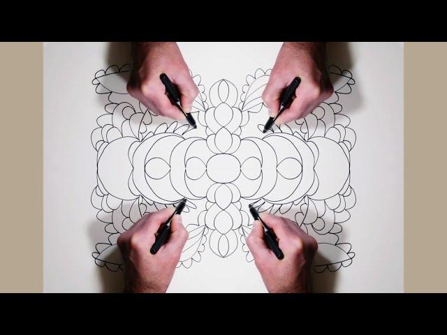 Trick Art Drawing, Symmetrical Dance, B1