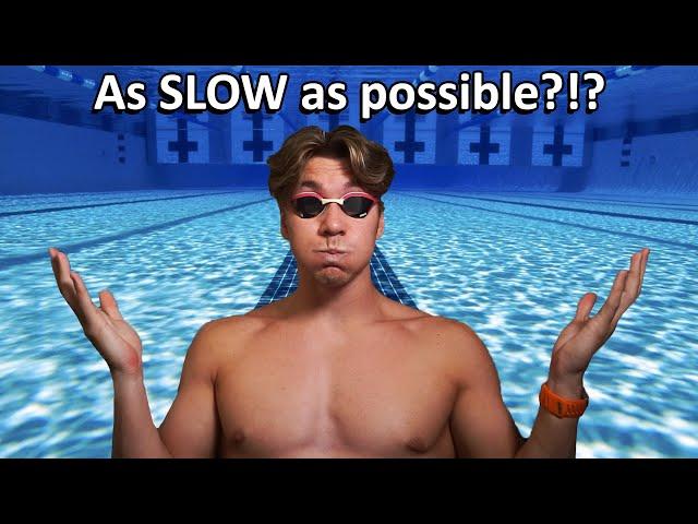 How SLOW can you swim a 50 Freestyle?!? (NO BREATHS)