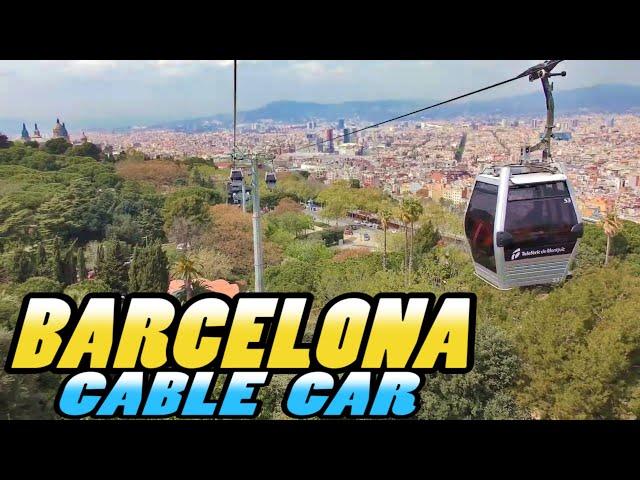 TELEFERIC DE MONTJUIC - Cable Car Barcelona (4k)