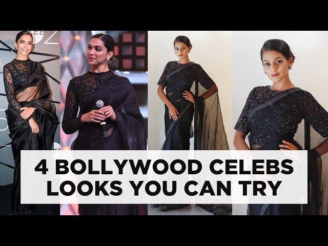 How to Style like Deepika Padukone Saree, Priyanka Chopa