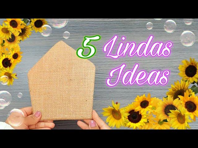 5 LINDAS MANUALIDADES PARA DECORAR TU HOGAR!  IDEAS CON MATERIALES RECICLADOS / DIY / ARTESANATO