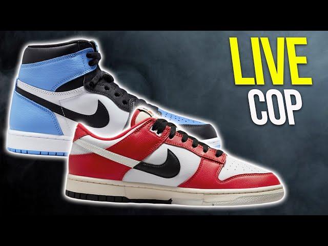 Live Cop SNKRS EA Jordan 1 UNC TOE Chicago Split Dunks & More!