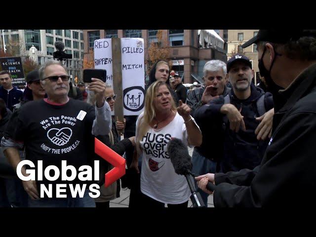 Coronavirus: Anti-mask protesters gather in Vancouver for "mega freedom rally"