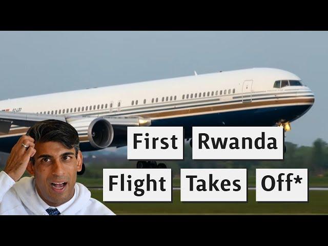 Very First Rwanda Flight Takes Off With Asylum Seeker*