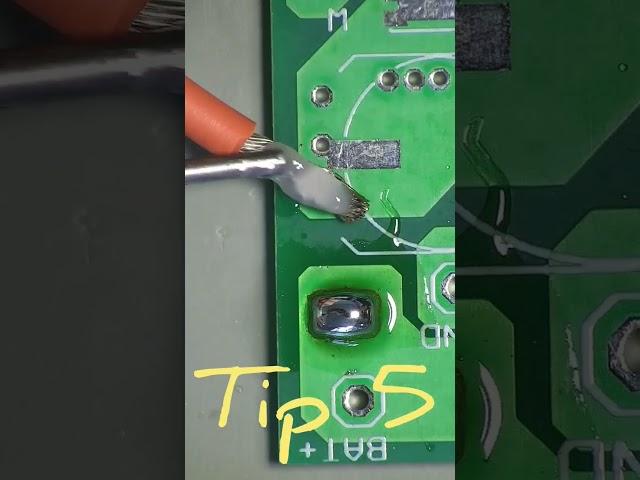 Soldering tips and tricks - Tip5 Don't try to solder a wire when   flux from solder was evaporated