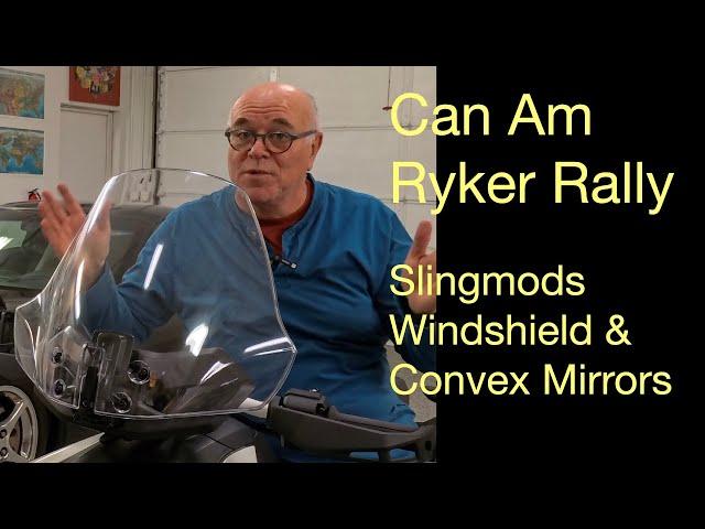 Can Am Ryker Slingmods Windshield and Convex Mirrors