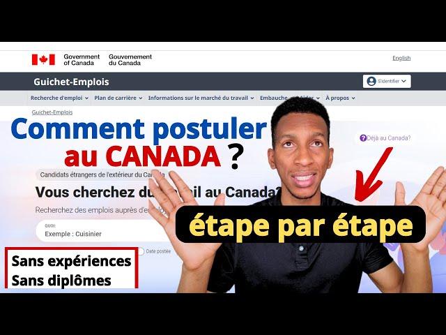 Comment postuler pour un emploi au canada ? Travailler au canada sans expérience