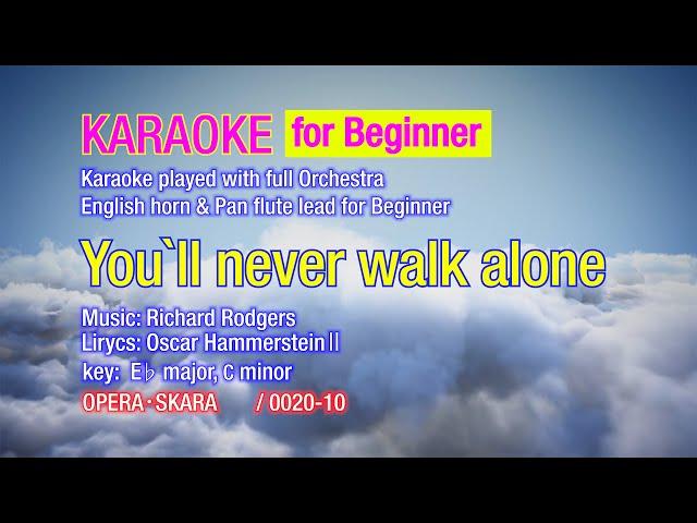 You`ll never walk alone - Karaoke with full orchestra with English horn & Pan flue, Bocelli style