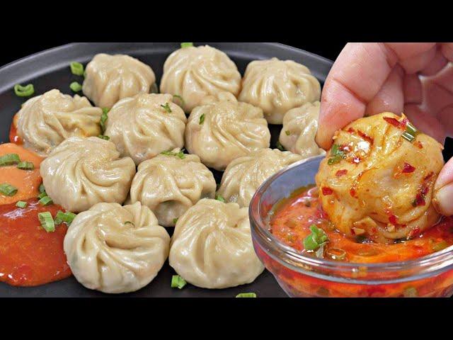 मोमोज बनानेका सबसे बेस्ट और आसान तरीका, सारे पुराने तरीके भूल जाओगे | Veg Momos with Momos Chutney