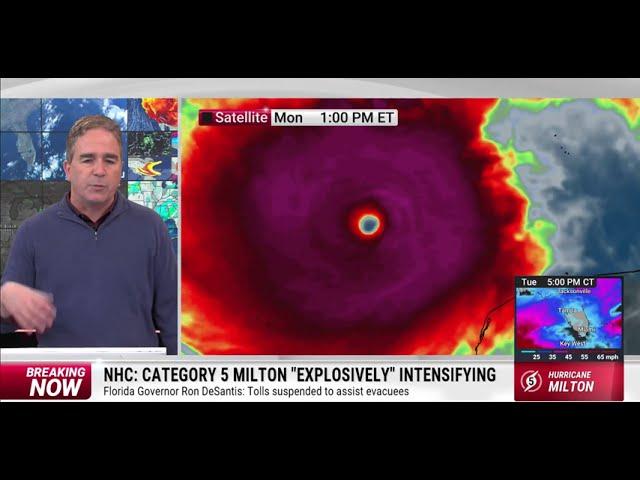 Hurricane Milton Explosively Intensifies in Gulf of Mexico to Category 5 Storm