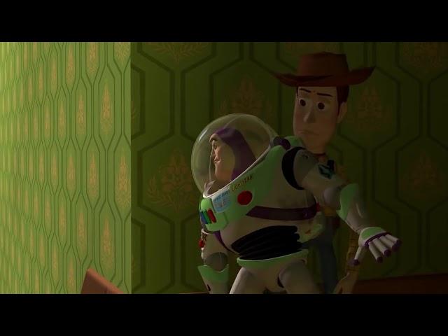 Toy story Woody wakes up Scud