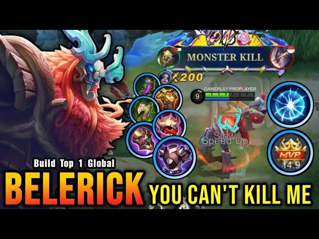 100% ANNOYING!! Super Tank Belerick Unkillable MVP 14.9 Points! - Build Top 1 Global Belerick ~ MLBB