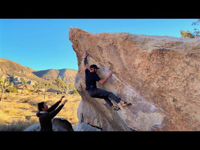 Joshua Tree Bouldering: Nicole Overhang V6 | CRUX and beta