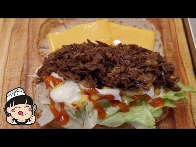 허버허버 먹을 수 밖에 없는 비프갈릭빅버거 & 토스트 / Beef Gallic Big Burger & Bacon Mozzarella Toast , Korean street food