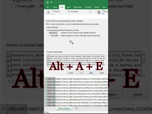 Text to Columns Comma Delimited txt Or csv To Excel (2021)
