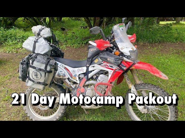 Motocamp Pack Out - What I took on my 21 day Moto adventure.