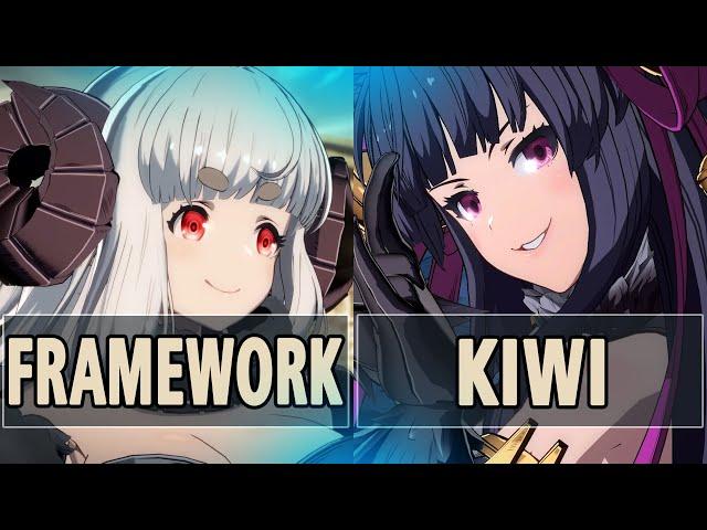 GBVSR: Framework (Anila) Vs Kiwi (Yuel) | High Level Gameplay.