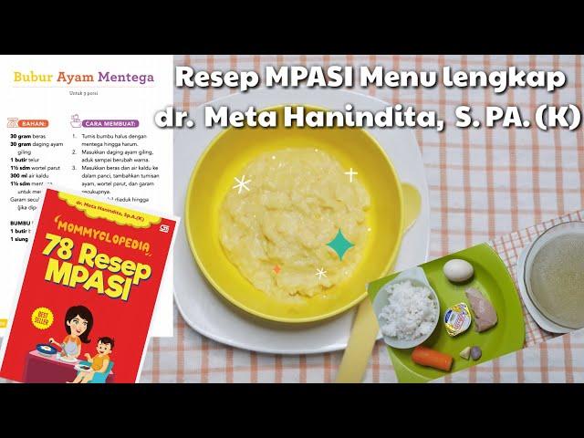 RESEP MPASI DR.META HANINDITA || BUBUR AYAM MENTEGA || ANTI GTM