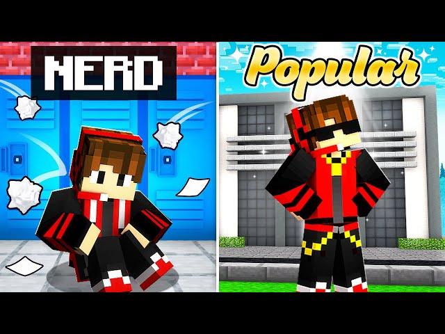 From NERD to POPULAR in Minecraft....