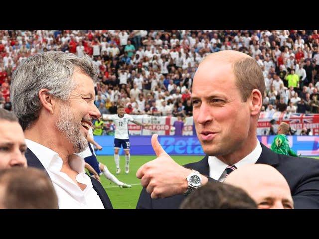 Prince William Banters with Danish King ahead of England's Euro 2024 match against Denmark