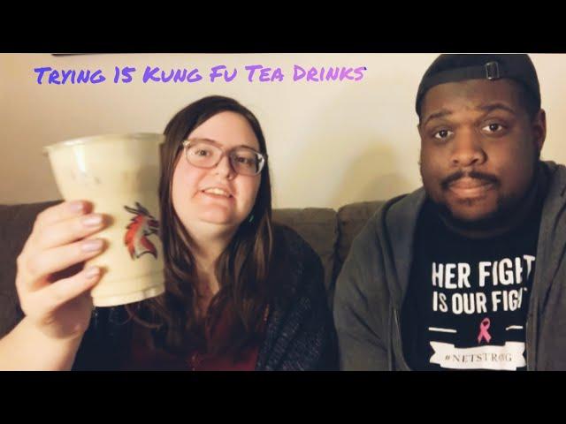 Trying 15 Kung Fu Tea Drinks!! 