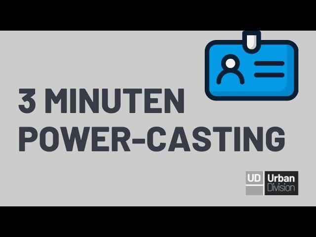 Nadja Wollangk - 3 Minuten Power Casting | präsentiert von UrbanDivision