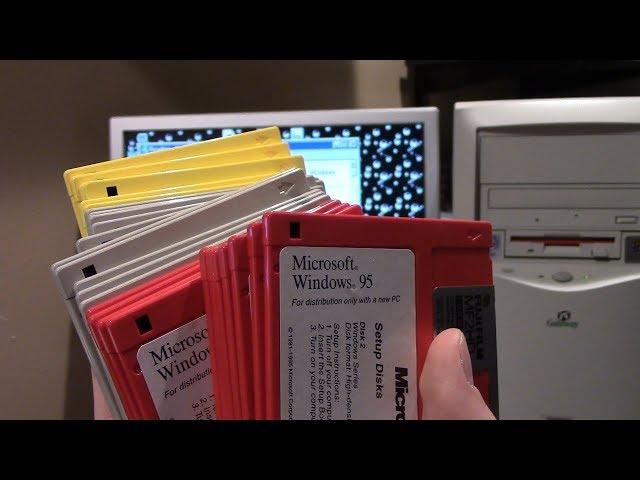 Installing Windows 95 From 29 Floppy Disks - An Attempt