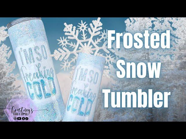 Frosted Snow Peekaboo Glitter Winter Tumbler Tutorial