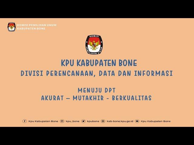 Pemutakhiran Daftar Pemilih Berkelanjutan Kabupaten Bone Periode April Tahun 2021