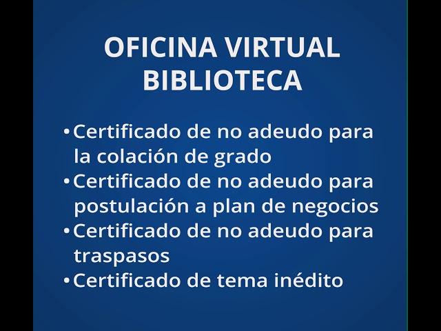 Oficina Virtual - Carrera Administración de Empresas