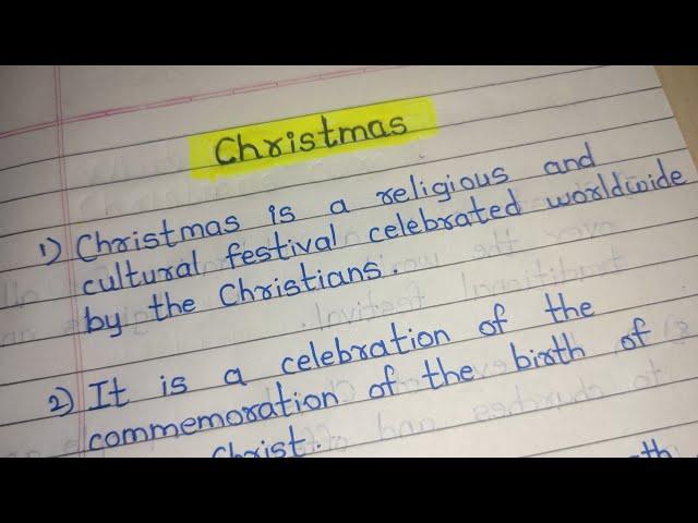 10 Lines on Christmas Essay in English || Christmas Essay in English || GSV Education
