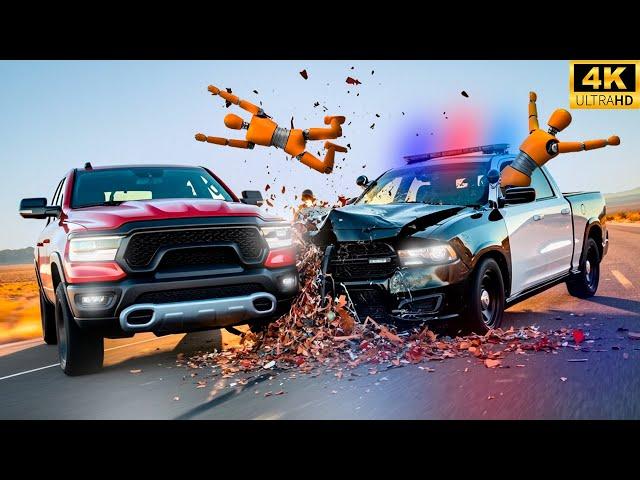 High-Speed Police Pursuits & Brutal Crashes! Ultimate BeamNG Drive Compilation