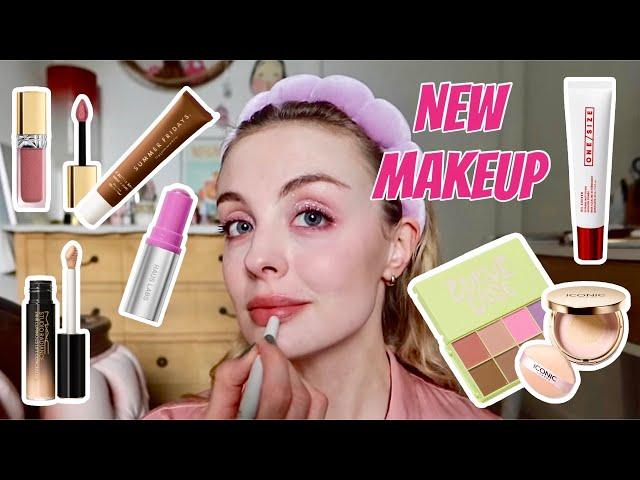 FULL FACE OF NEW BEAUTY | dior sequin lipsticks, refy lip blurs, haus labs, summer fridays