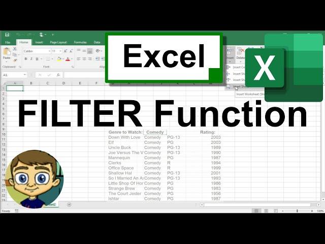 Using the Excel FILTER Function to Create Dynamic Filters