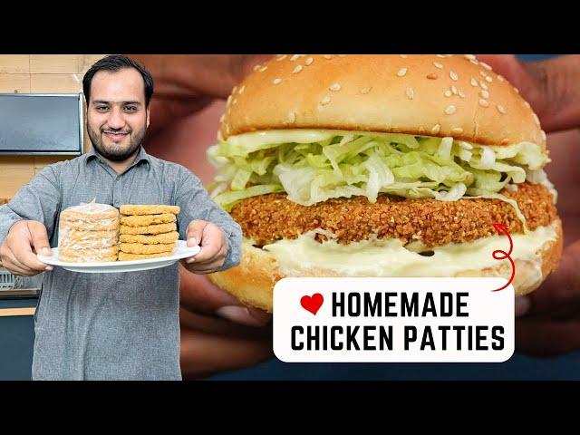 Crispy Chicken Burger Patty -  Frozen Food for Lunch Box (Commercial Recipe)