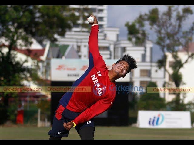 Sandeep Lamichhane's excessive turn while bowling