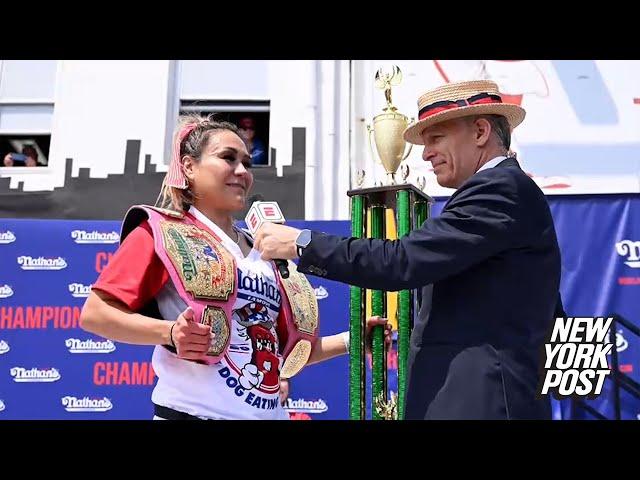 Miki Sudo sets new record at Nathan’s Famous Hotdog Eating Contest