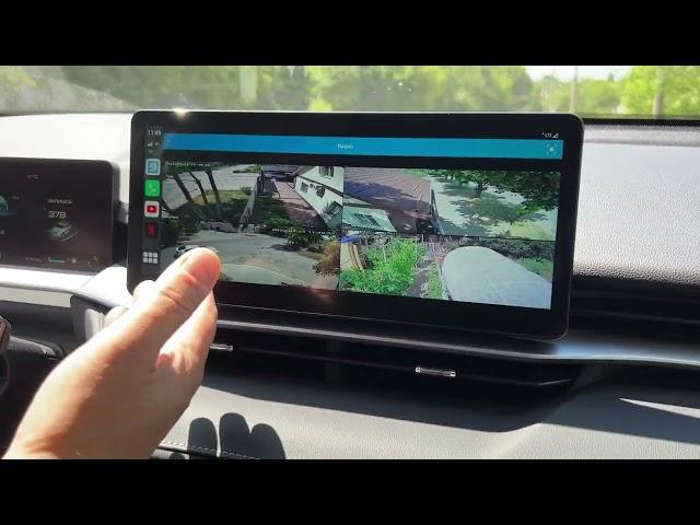 Video surveillance in the car. Viewing surveillance cameras with multimedia auto.