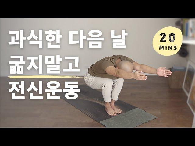 (층간소음X) 과식한 다음 날 추천하는 전신운동 루틴 | 부종해소 ･ 체형교정 | 요가소년 491